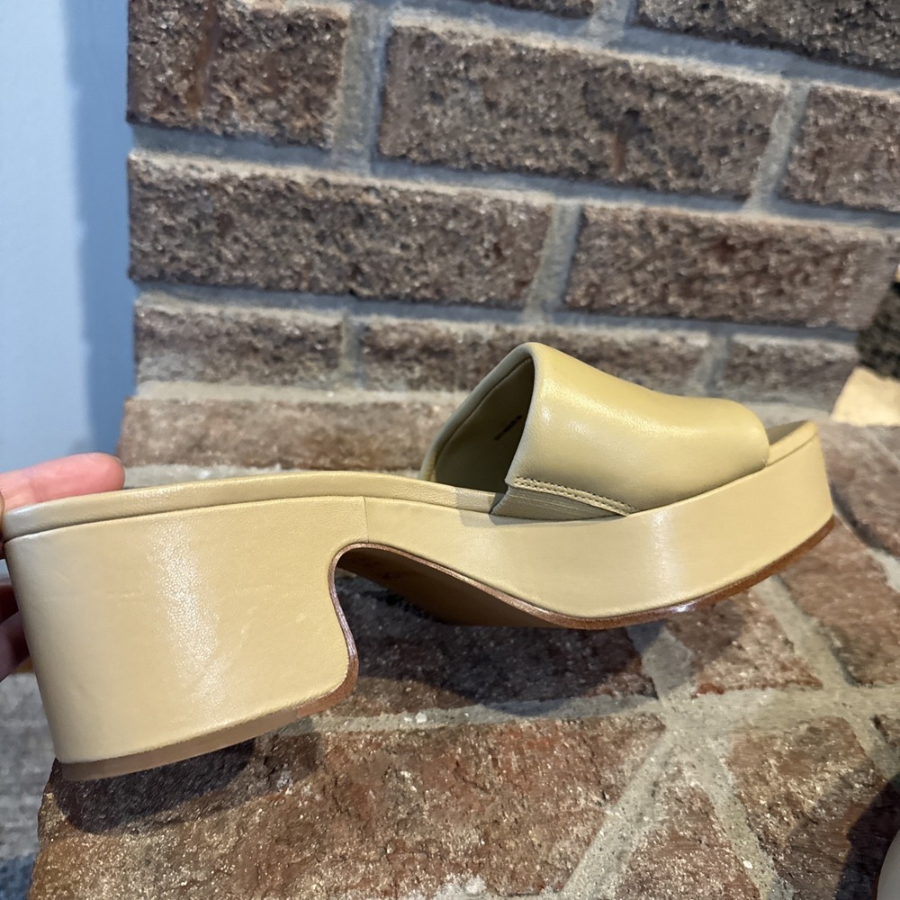 Vince Womens Margo Slip On Chunky Platform Block Heel Sandal Size 8.5 Tan #175 - Picture 10 of 16